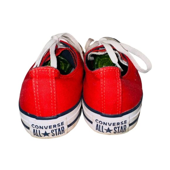 Converse Unisex Low Top Red Sneaker W8 M6 Canvas Casual Shoes School Girl Skater - Picture 4 of 11